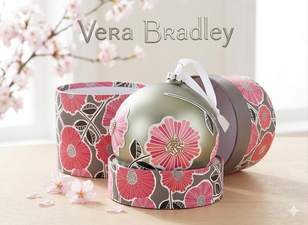 Vera Bradley 2014 Cherry Blossom Ornament - NWT